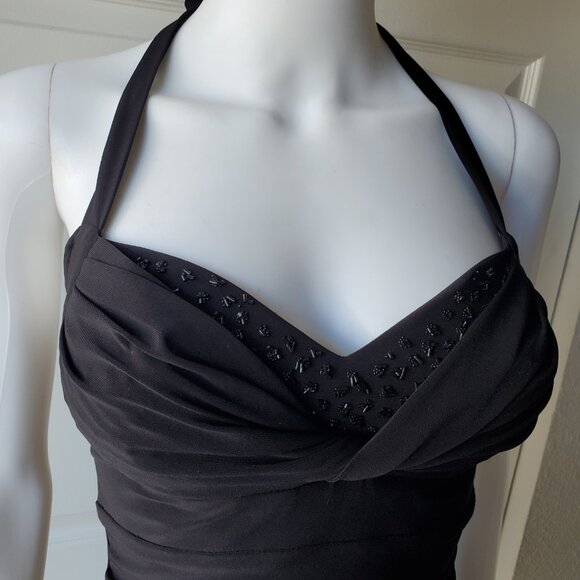 Ruby Rox Size Small Black Y2k Mini Halter Dress - Picture 8 of 11